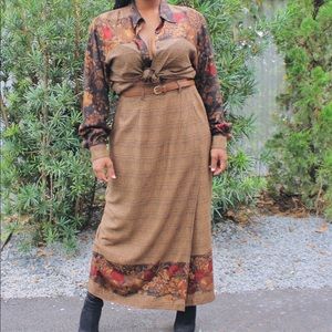 Vintage 1980's Two-Piece Skirt Set